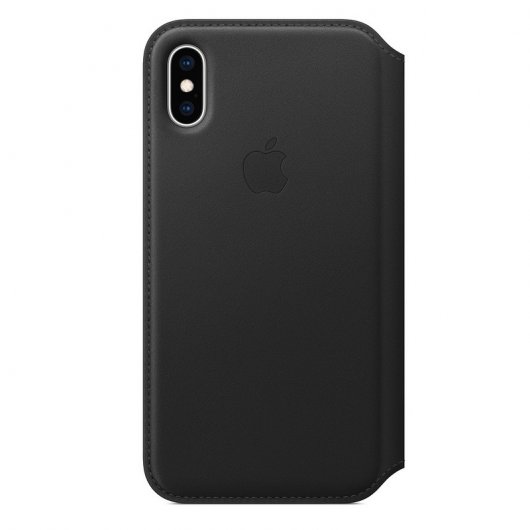 Apple Funda Leather Folio Negra para iPhone XS