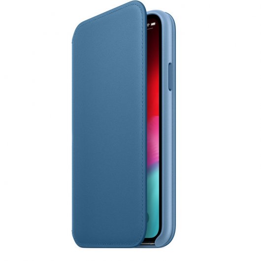 Apple Funda Leather Folio Azul Cabo para iPhone XS