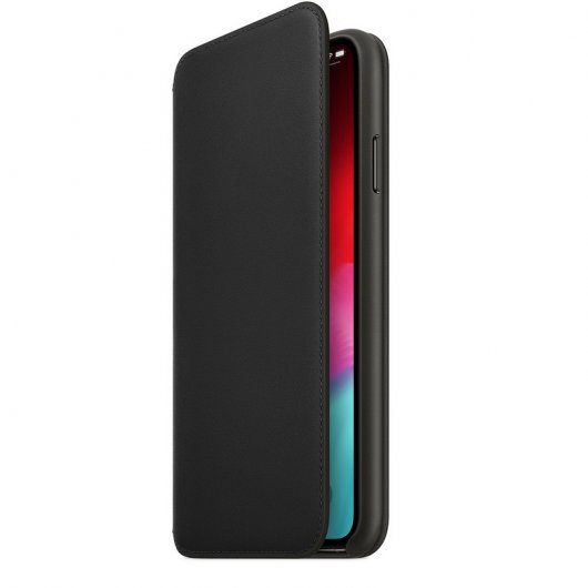 Apple Funda Leather Folio Negra para iPhone XS Max
