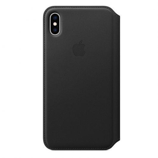 Apple Funda Leather Folio Negra para iPhone XS Max
