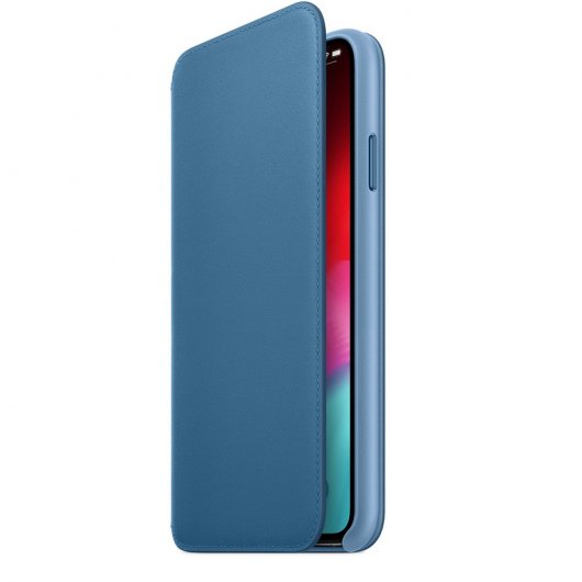 Apple Funda Leather Folio Azul Cabo para iPhone XS Max