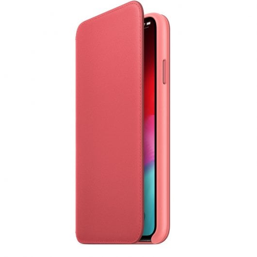 Apple Funda Leather Folio Rosa para iPhone XS Max