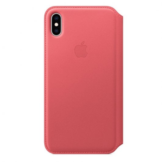 Apple Funda Leather Folio Rosa para iPhone XS Max