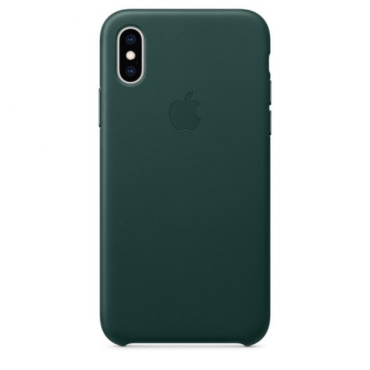 Apple Capa de Pele Verde Floresta para iPhone XS