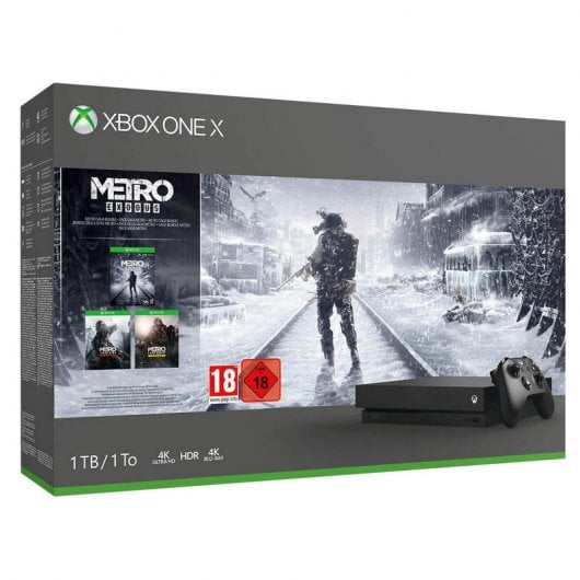 Microsoft Xbox One X 1TB + Metro Exodus Collection Reacondicionado