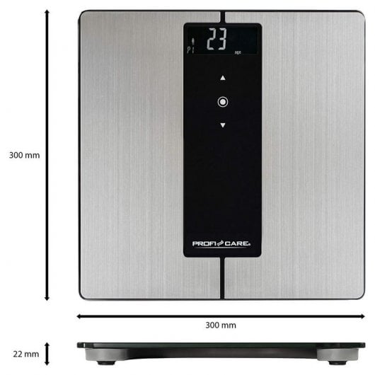 ProfiCare PW 3008 Báscula de Baño Bluetooth con Análisis Corporal Acero Inoxidable