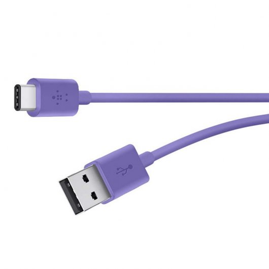 Belkin Mixit Cable de Carga USB-A A USB-C 2.0 1.8 Metros Púrpura