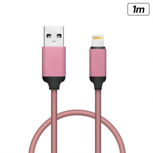 Unotec Cable 8 Pin Silicona 1 Metro Rosa