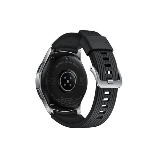 Samsung Galaxy Watch 4G Bluetooth GPS 46mm Super AMOLED Prata Pulseira Preta Resistente 5ATM