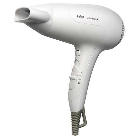 Secador de Cabelo Iónico Braun Satin Hair 3 PowerPerfection HD380 2000W 3 Temperaturas 2 Velocidades Branco