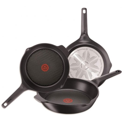 Tefal Aroma E215S3A Set de Sartenes de Aluminio de 22, 24 y 26 cm
