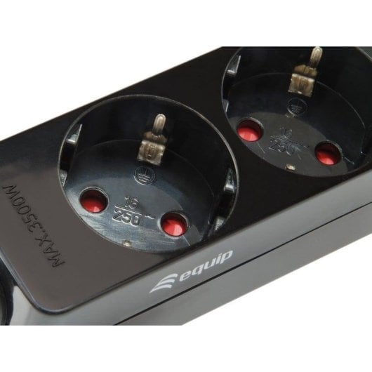 Multiprise Equip 333280 3 Prises Type F câble 1,1 m noir CE entrée IEC320 C14