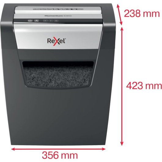 Rexel Momentum X410 Destructora de Papel Corte Confeti