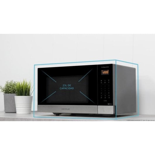 Microondas Cecotec ProClean 6010 23L 800W Ready2Clean 8 Programas Inox