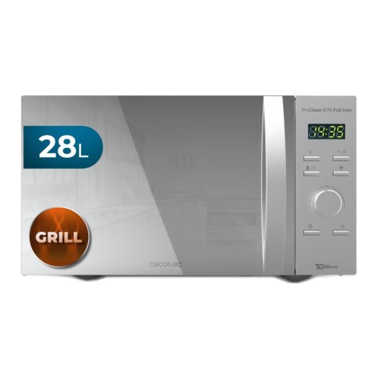 Micro-ondes Cecotec ProClean 8110 28L 1000W avec Grill Miroir et 3DWave