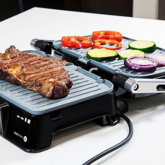 Parrilla électrique Cecotec RocknGrill 1500 Take&Clean revêtement RockStone 1500W plaques amovibles