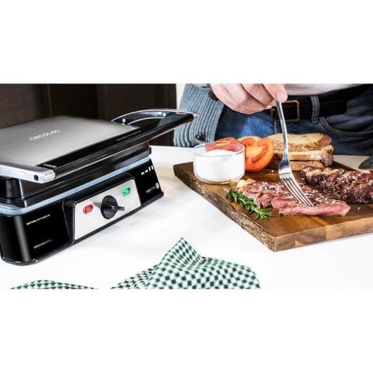 Parrilla électrique Cecotec RocknGrill 1500 Take&Clean revêtement RockStone 1500W plaques amovibles