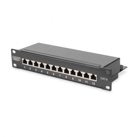 Digitus Panel de Conexión Clase E Apantallado 12 Puertos 1U Negro