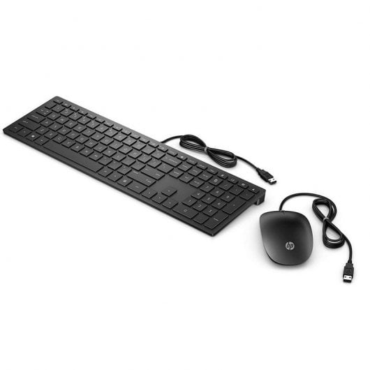 HP Pavilion Wired Keyboard and Mouse 400 Tastatur Maus enthalten Büro USB Schwarz (4CE97AA#ABE)