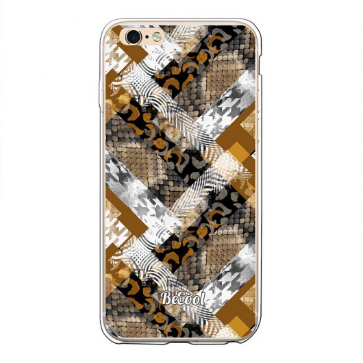 BeCool Animal Print Funda Gel Leopardo Marrón para iPhone 6 Plus - 6S Plus