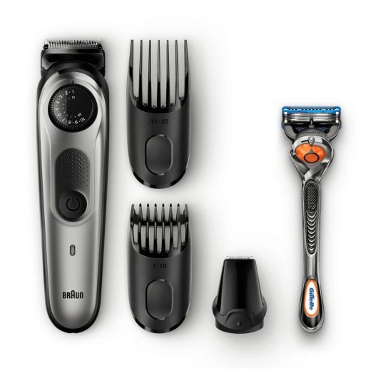 Aparador de Barba Facial Braun BT5060 Recarregável 100min 39 Ajustes 2 Pentes Carga Rápida
