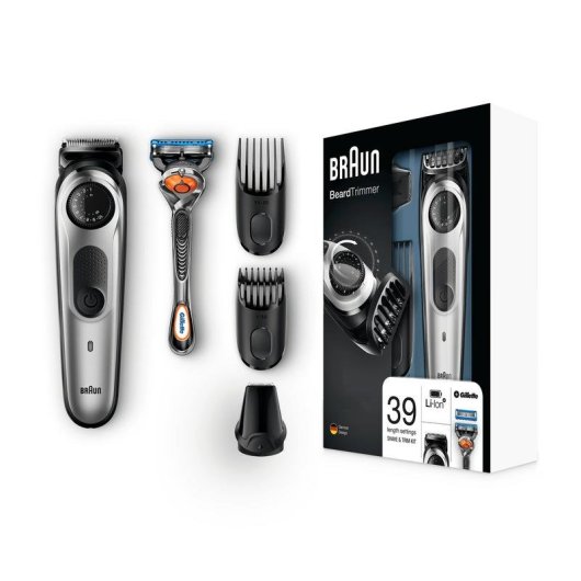 Aparador de Barba Facial Braun BT5060 Recarregável 100min 39 Ajustes 2 Pentes Carga Rápida
