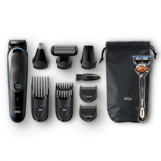 Braun MGK 5080 9 en 1 Recortadora de Barba y Cortapelos Negro/Azul