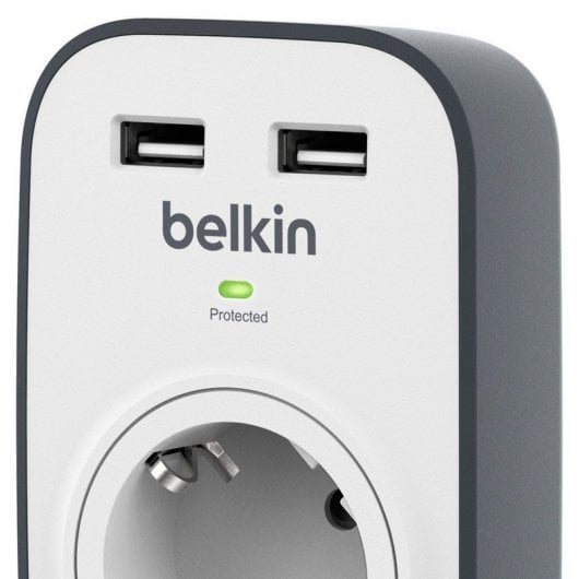 Belkin SurgeCube Regleta de Protección contra Sobretensiones 2 Puertos USB