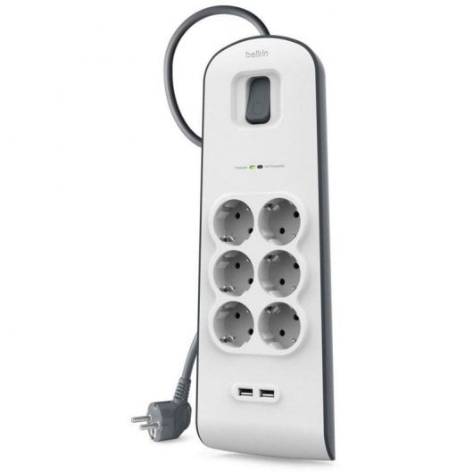 Multiprise Belkin BSV604VF2M 6 Prises + 2 USB avec Protection