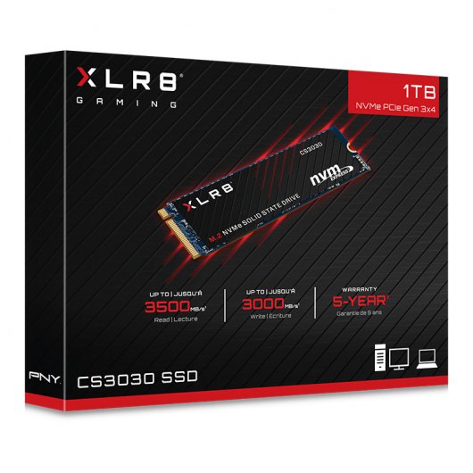 PNY XLR8 CS3030 SSD 1TB M.2 3D TLC NVMe PCI-Express