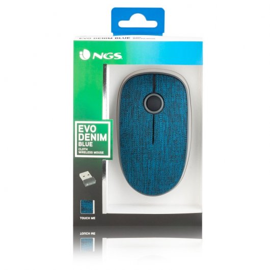 NGS Evo Denim Ratón Inalámbrico Azul