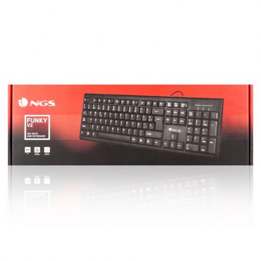 NGS Funky V2 Teclado USB Preto