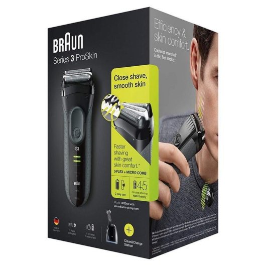Braun Series 3 ProSkin3050cc Afeitadora Eléctrica Inalámbrica