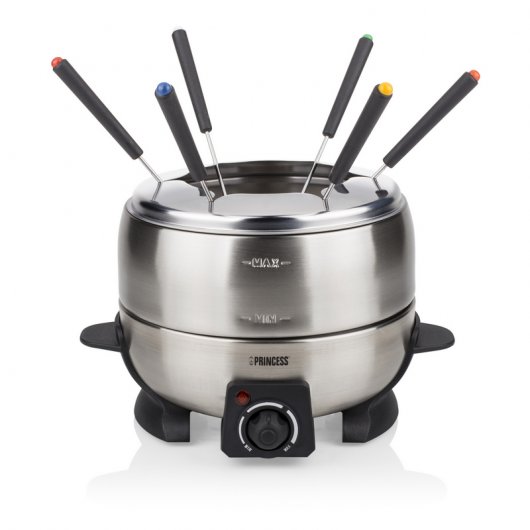 Princess 172700 Steel Deluxe Fondue 2L 800W Acero Inoxidable