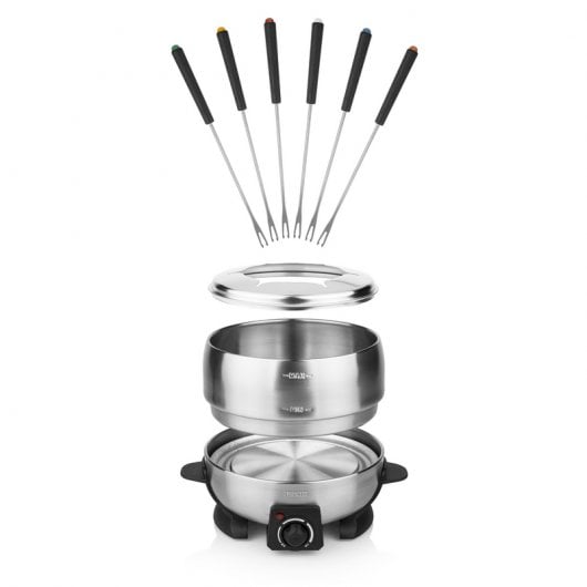 Princess 172700 Steel Deluxe Fondue 2L 800W Acero Inoxidable