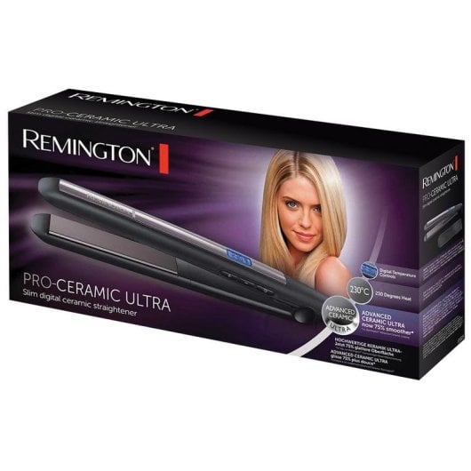 Keramik-Glätteisen Remington Pro Ceramic Ultra S5505 230ºC 10 Temperaturstufen Abschaltautomatik Display Schwarz