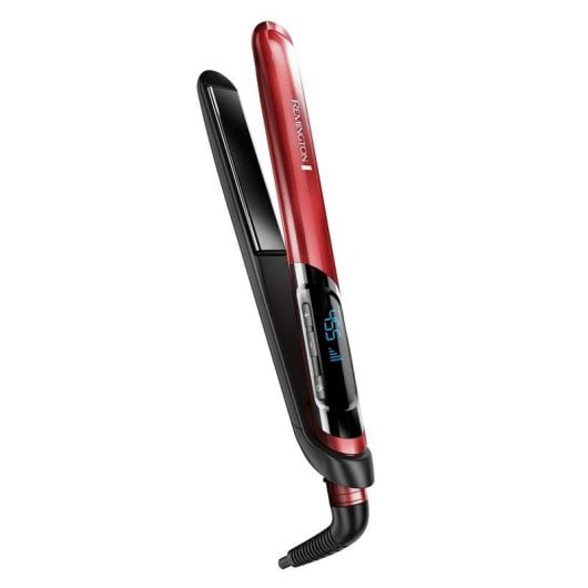 Prancha de Cabelo Cerâmica Remington S9600 Silk 240ºC Visor Desligamento Automático Vermelha