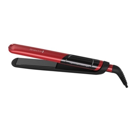 Prancha de Cabelo Cerâmica Remington S9600 Silk 240ºC Visor Desligamento Automático Vermelha