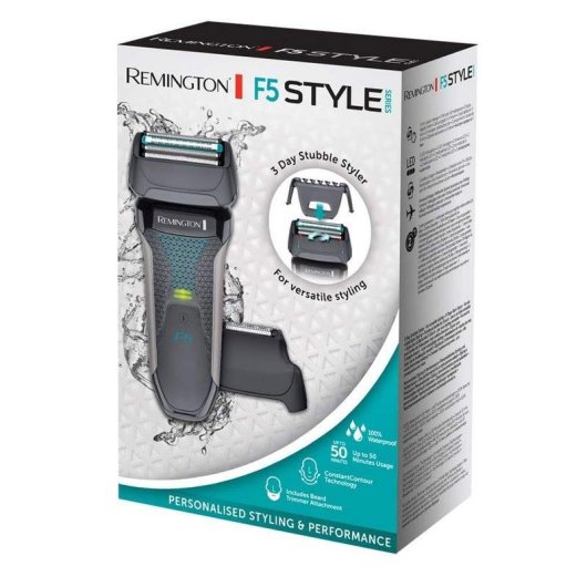 Rasoio Elettrico Viso Remington F5 Style Series F5000 Senza Filo 50min Impermeabile 6 Pettini