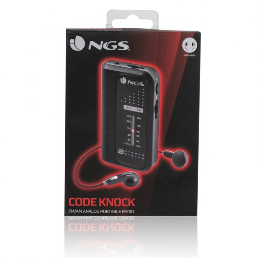 NGS Code Knock Rádio FM Portátil Negra