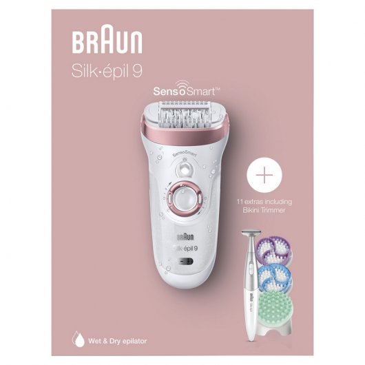 Braun Silk-épil 9 SkinSpa 9/977 Depiladora Inalámbrica 4 en 1 con SensoSmart