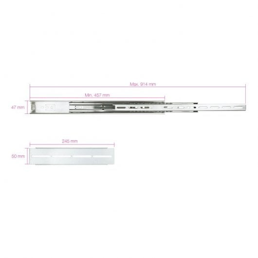 Nanocable Teleskop-Seitenführungen für 19"-Rackbox