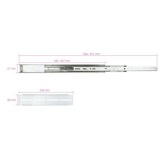 Nanocable Teleskop-Seitenführungen für 19"-Rackbox