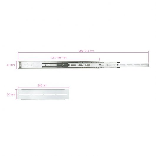 Guide laterali telescopiche Nanocable per box rack 19".