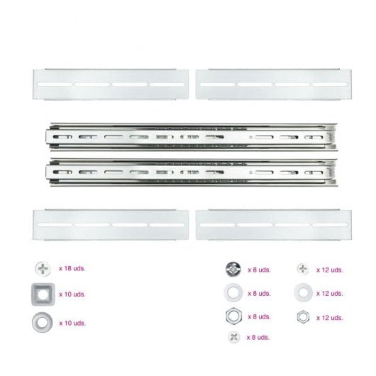 Guide laterali telescopiche Nanocable per box rack 19".