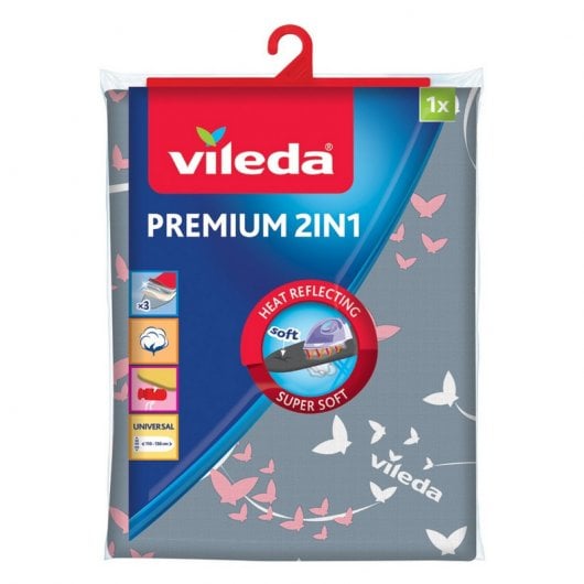 Copriasse da stiro Vileda Premium 2in1 3 strati metallizzato