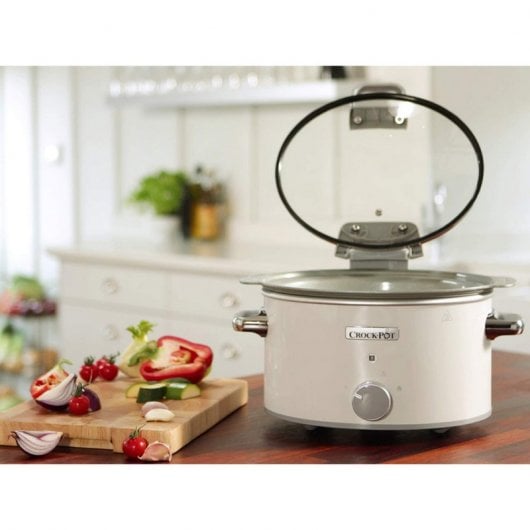 Crock-Pot CSC038X DuraCeramic Olla de Cocción Lenta 4.5L Blanca