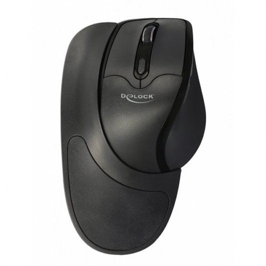 Delock Ratón Inalámbrico para Zurdos con Reposamuñecas 1600 DPI 