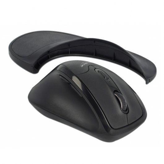 Delock Ratón Inalámbrico para Zurdos con Reposamuñecas 1600 DPI 