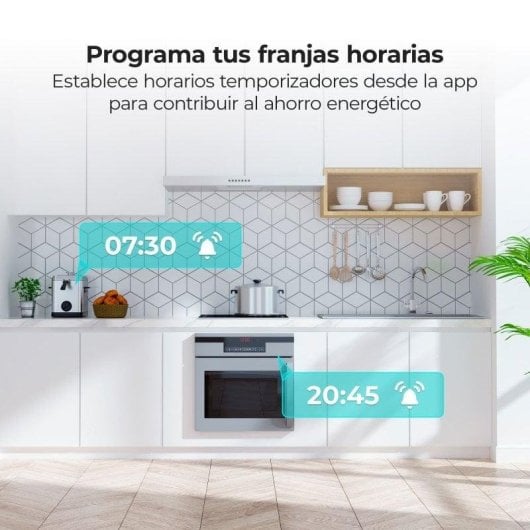 Presa intelligente Ksix Smart Energy Mini Wi-Fi Controllo vocale e Statistiche di consumo